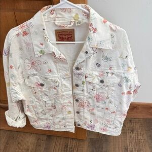 Levi's Cream Floral Print Jacket